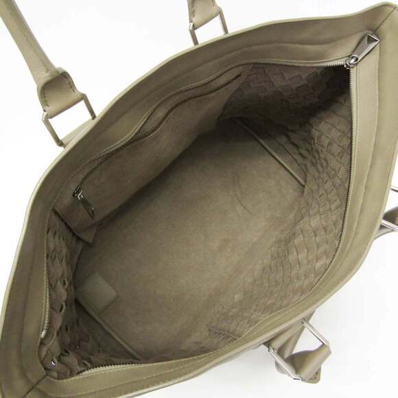 BOTTEGA VENETA Green Leather Intrecciato Tote Bag - Picture 3 of 15